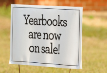 Yearbook for sale sign